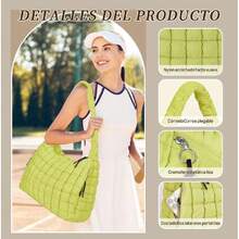 Bolsa Tote Acolchada para Mujer Bolso acolchado grande Bolso acolchado de mano Bolso blando Puffy Crossbody Bolsos Puff Purse,41118217 - Warm Clay - Ver 5