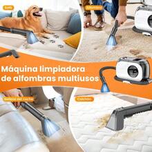 jjyuAspiradora de Agua Limpiador de Alforas y Tapiceria 14 kPa Sion Potente Aspiradora para Lavar Sillones y Sofas Maquina Autiante con 3 Cepillos para Sofas Sillones y Mancas de MascotasSofá cama - Negro  blanco - Ver 6