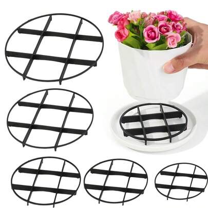 10 Pcs Multi-Size Anti Rot Root Plastic Planter Rack, 12/15/20/25cm+ Durable Reusable Drip Flower Pot Tray, Multipurpose Tray For Indoor Outdoor Home Garden Balcony Patio Plant Care Supplies