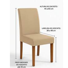 Chair Cover Set For 6 People, Kitchen/Dining Room, Printed Gel Knit - 白色/紅色花卉 - 查看 4