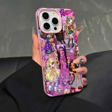 Funda de moda para teléfono de las Muñecas , compatible con teléfonos ,  17,  16 Pro Max,  15 Pro Max,  13 y  12. Fabricada en TPU, ofrece protección contra golpes y caídas. Es un regalo ideal para familiares, amigos, parejas, novios y novias. - Rosa - Ver 5