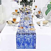 Bộ 3 khăn trải bàn màu vàng hồng kích thước 11*108 inch, khăn trải bàn lưới lấp lánh, thích hợp cho đám cưới, tiệc sinh nhật, kỷ niệm, tiệc chiêu đãi, lễ hội. - Nhiều màu - Xem 14