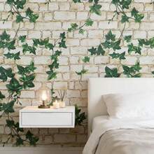 1 لفة ورق حائط لاصق ذاتي مع نباتات خضراء، ورق جدران فينيل قابل للتقشير واللصق، مقاوم للماء والرطوبة، سهل القطع والتركيب، مناسب لغرفة المعيشة والنوم والمطبخ وديكور المنزل والخزائن والطاولات والخزانات وتجديد الأثاث - ورق حائط قابل للإزالة - نبات - مشاهدة 6