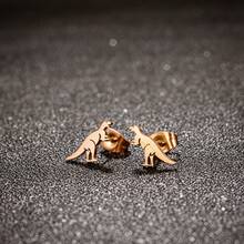 1 Pair Fashionable And Cute Stainless Steel Dinosaur Earrings, Minimalist Animal Stud Earrings , Stainless Steel ,Suitable For Daily Wear,Pet Lovers Series, Valentine's Day Gift - GED693 - View 11