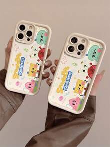 1pc Cartoon Creative SpongeBob Starfish Family Letter Jellyfish Flower Pattern Shock-Proof Phone Case Cover Suitable For Samsung/Apple 17/16/15/14/13/12/11Pro Max/12Pro/14Plus And Other Models - Multicolor - View 8