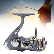 Carrete de pesca giratorio, carrete de pesca de alta velocidad, relación de transmisión, accesorios de pesca - Amarillo - Ver 6