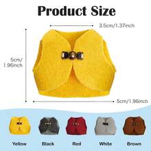 1pc Hamster Vest, Teddy Bear Outfit, Squirrel Outdoor Wear, Vest, Hamster Warm Clothing - Multicolor - View 7