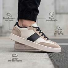 Men's Casual Original Sneaker Street Shoes Skate Shoes R1724 - 米色 - 查看 2
