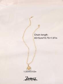 1 st mode rostfritt stål guldpläterad natursten solberlock halsband hjärtkedja halsband för kvinnor fest bästa vän presenter - halsband - Visa 3