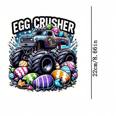 1 Stück/2 Stück/3 Stück Traktor Ei Bügelbilder, bügelfest und waschbar, geeignet für T-Shirts, Jeans, Pullover, Taschen, Kissen