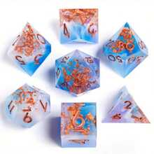 7pcs Polyhedral Resin Sharp-Edged Handmade Dice Set, Suitable For RPG, Pathfinder, MTG Tabletop Games - Multicolor - View 12