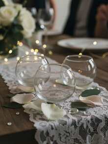 1个/6个/12个装透明玻璃烛台/烛托/烛架。现代清新球形烛台,适用于餐桌摆饰、浪漫约会、现代家居装饰、餐桌、咖啡桌、客厅桌面装饰、婚礼装饰。轻盈的玻璃设计易于搭配,是喜欢用精致小巧的装饰品点缀空间的人士的理想之选。 - 多色 - 查看 4