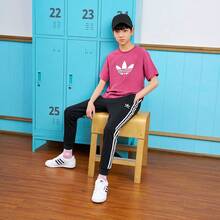 Adidas Tween Boy 3-Stripes Tapered Jogger Pants - Black - View 3