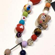 Mặt dây chuyền điện thoại kiểu Hàn Quốc dễ thương, 1 chiếc, có móc khóa xinh xắn, tương thích với iPhone, phụ kiện đa năng, dây treo điện thoại dễ thương cho bé gái, trang sức quà tặng mùa xuân. - Nhiều màu - Xem 3