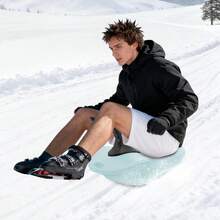 LYNICESHOP Snow Sleds For Kids And Adult Sled Snowboard For 1-2 Riders With Handle And Pull Rope Lightweight Compact Scooter Board Sit Down Winter Sled Portable Downhill Snow Skate For Winter Fun Holiday Gift (US Stock) Faster Delivery - Blue - View 7