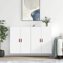 vidaXL 2 Stück Wandschränke Weiß 69,5x34x90 Cm - Bianco - Visualizzare 1