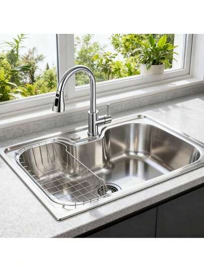 Gourmet Cozinha Aço Inox + Torneira Monocomando Gourmet Cor Aço inox escovado WINDA