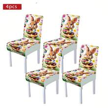 1/4/5/6/7/30pcs Easter Theme Chair Covers & Tablecloths, Colorful Easter Bunny Pattern Polyester Dining Table Cloth, Suitable For Restaurant, Cafe And Holiday Decoration, Adding Spring Atmosphere, Suitable For Family Gatherings And Celebrations, Easter Party Decor Chair Covers & Tablecloths - Multicolor - View 10