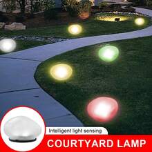 Solar Powered Pebble Rock Pathway Lights, Outdoor Garden Lawn Landscape Lighting - Pebble Lamp - View 9