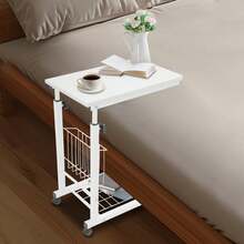 Adjustable Bed Side Table, Side Table With Wheels, Mobile Standalone Table New - 1 - View 4