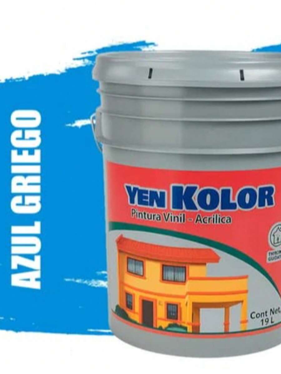 Pintura vinil-acrílica YEN KOLOR- AZUL GRIEGO- AZUL CELESTE - A - Ver 1