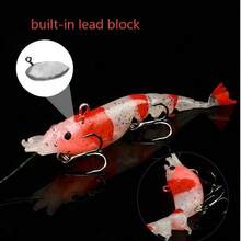 4pcs Multi-Section Lead Head Shrimp 12g Multi-Section Soft Shrimp Lure Soft Bait Bionic Fake Shrimp Lure - Multicolor - View 4