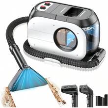 jjyuAspiradora de Agua Limpiador de Alforas y Tapiceria 14 kPa Sion Potente Aspiradora para Lavar Sillones y Sofas Maquina Autiante con 3 Cepillos para Sofas Sillones y Mancas de MascotasSofá cama - Negro  blanco - Ver 9