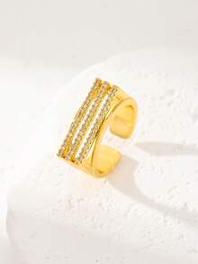 Fashionable & Elegant Minimalist European Style Gold Ring For Women - Yellow Gold - View 1