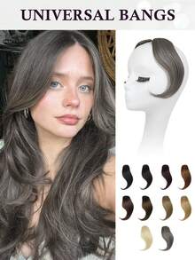 2pcs Clip-On Side Bangs, Long Sideburns Synthetic Clip-In Bangs Set - Multicolor - View 19