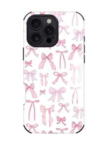 Pink Bow-Knot1pc Minimalist Blue Bow Pattern Shockproof, Anti-Slip, Soft TPU + Hard PC Hybrid Phone Case Compatible With Apple 16/16 Plus/16 Pro/16 Pro Max - 款式5(1件) - 查看 20