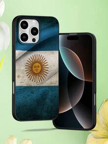 Classic Argentina Flag Pattern Fashionable Men's And Women's Large Hole Anti Fall Phone Case Phone Case For IPhone 17/17PRO/17AIR/17PROMAX/16E/16/16PRO/16PLUS/16PROMAX/15/15PLUS/15PRO/15PROMAX/14/14PLUS/14PRO/14PROMAX/13/13PRO/13PROMAX/12/11( Internet Celebrity's Birthday Gift, Easter Gift, Valentine's Day Gift For Friends, Girlfriends, Boyfriends, Family) - Black - View 6