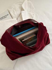 Fashionable Large Capacity Shoulder Tote Bag For Women, Design - Red - View 4