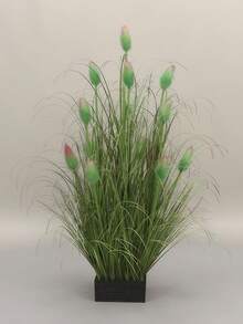 Peisaj de plante verzi cu coadă de iepure falsă, decor de iarbă cu coadă de vulpe, potrivit pentru ferestre, jardiniere de podea, decorare de plante pentru sufragerie interioară - Verde - Vizualizare 7