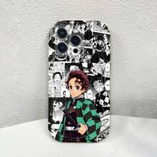 : personaje de anime con espada y paneles. Esta elegante funda es compatible con iPhone 17, 16, 15, 14 Pro Max, 13, 12, 11, XR y XS Plus. Fabricada en TPU flexible, resistente a golpes y arañazos, ofrece una excelente protección contra caídas y un agarre cómodo. Es un regalo ideal para familiares, amigos y seres queridos, y una opción perfecta para festivales. - transparente - Ver 2