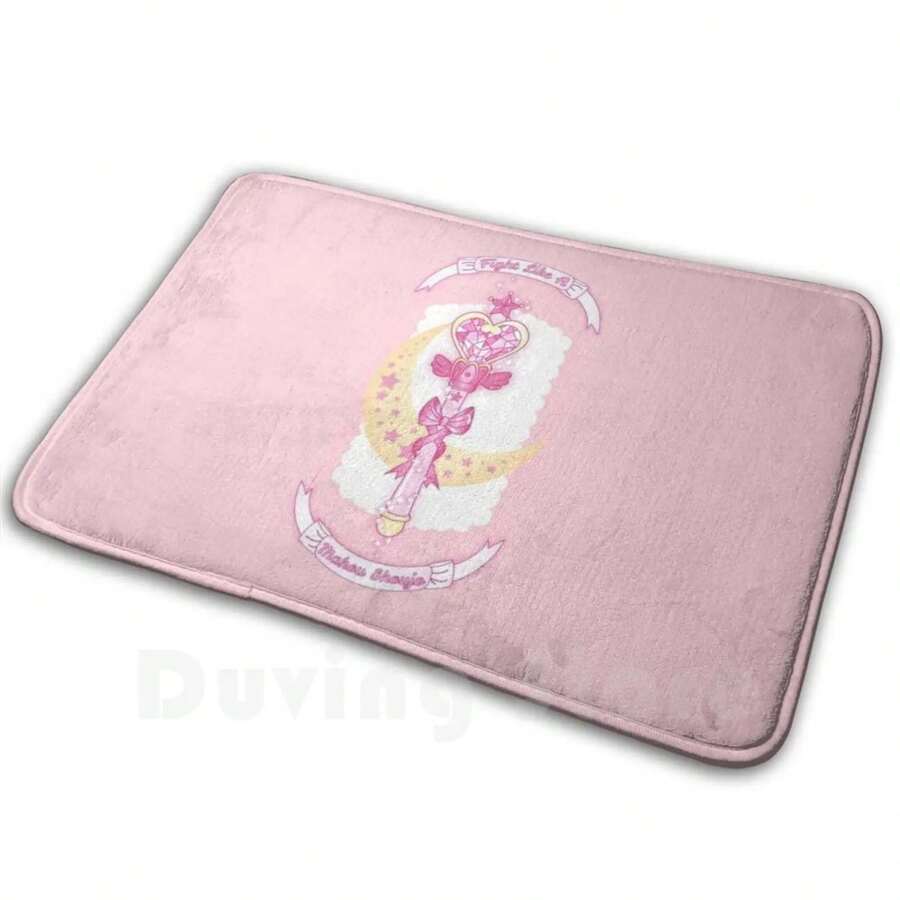 Fight Mat Rug Carpet Anti-Slip Floor Mats Bedroom Fight Anime Moon Jewerl Heart Power Bow Stick Sweet Unverse Sailor Manga - 1PC - 查看 1