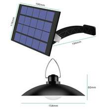 Lámpara colgante solar LED para exteriores, impermeable IP65, con control remoto para puertas, patios y caminos - Unitalla - Ver 2