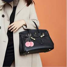 Cityelf Cute Faux Rabbit Fur Ball Pom Pom Keychain Car Key Ring Handbag Tote Bag Pendant Purse Charm - 粉色 - 查看 7