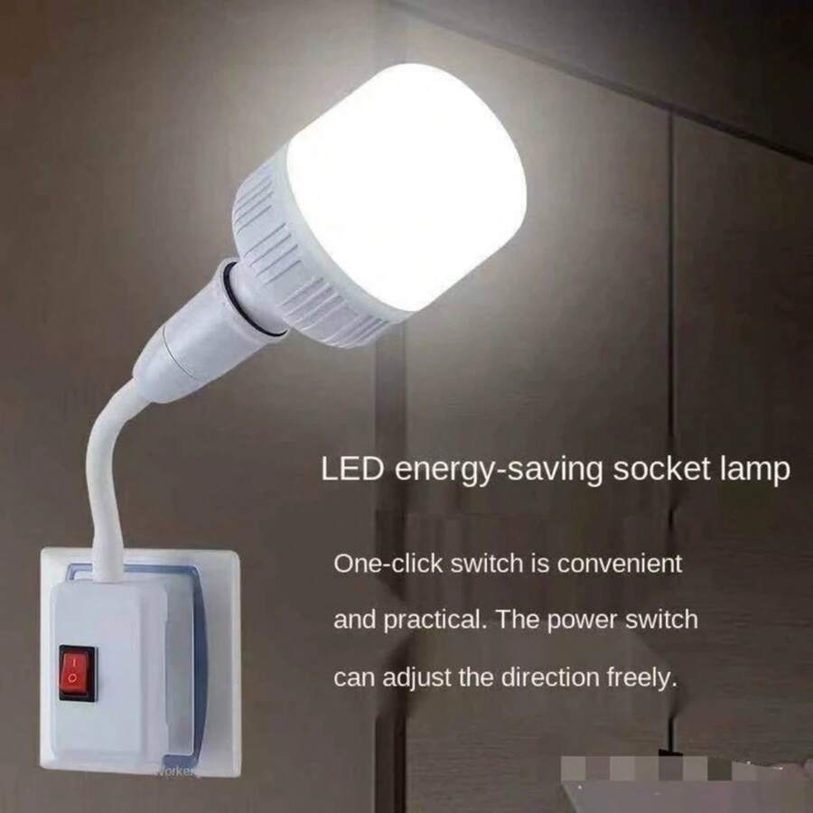 Extensor de portalámparas flexible E27, base giratoria para lámpara, portalámparas, base de portalámparas, adaptador de luz LED, dropshipping - Enchufe UE-E27 - Ver 1