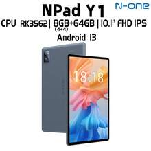 N-OneTablet  NPad Y1 / Procesor UNISOC / Android 13 / 4 GB (LPDDR3) + 64 GB / 10,1-calowy ekran dotykowy IPS (1280 x 800) / Bateria 5000 mAh / Wi-Fi 5 (2,4 GHz + 5 GHz) (bez karty SIM) / Tablet z Wi-Fi / Możliwość rozszerzenia pamięci do 1 TB za pomocą karty SD / Aparat 5 MP + 2 MP - Szary - Zobacz 1