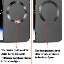 Hadaasi 1pc Black Magnetic Protective Case, Luxury Metal Paint Matte Soft TPU Material Anti-Fall Anti-Scratch Protective Cover Compatible With Wireless Charging Compatible With Apple 17Pro/17ProMax/Air/17/16Pro/16ProMax/16Plus/16/16E/SE4/15Pro/15ProMax/15Plus/15/14Pro/14ProMax/14Plus/14/13Pro/13ProMax/13/12Pro/12ProMax/12/11ProMax/11/11Pro - Black - View 8