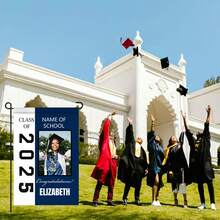 Personalized Graduation Flag With Photo Name Text Class Of 2026 For Graduation Party, Double Sided Graduation Banner Yard Outdoor Decoration - Graduation-4 - View 4