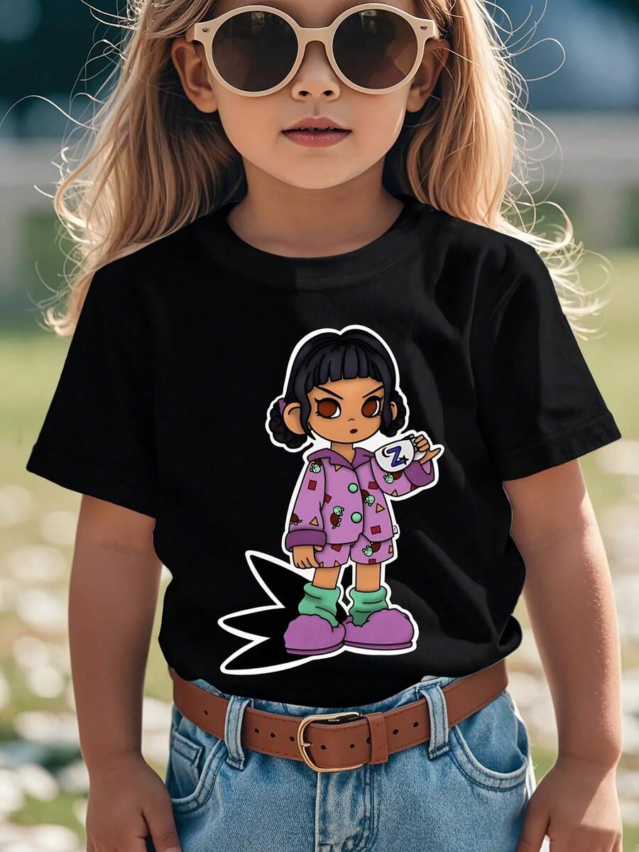 Christmas Clothes Tween Girls Clothes,T-Shirts For Children With H-Untr Pattern Print Black Short Sleeve Cotton T-Shirts Casual Round Neck T-Shirt Conventional Version Comfortable T-Shirt Fabric Clothing For Children As Fashion Items For Children As Teenagers Fashion Items For Children As Of Sh And 8 Years Os Special Clothing For Children As Of 12 And 14 Years Os Clothing For Children As Cheap Fashion T-Shirts Kpop Clothes For Girls Independence, Day Of The Dead, Christmas, Christmas,Blusas De Niña,Top De Niña,Tween Girls,H-Untrix Kids 67 Meme Tshirt Six Seven Tee Sports T-Shirts, Kids Boys Clothing Graphic Tees Gift For Kids Family Matching Outfit - 黑色5 - 查看 1