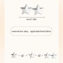 1 对可拆卸星形腰带扣，牛仔裤无缝腰部调节工具 - 无需钻孔 - 彩色 - 查看 5