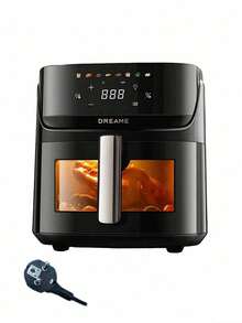 Dreame Play AF10 Air Fryer, No Need To Flip, Crispy & Tender, 360° Dual-Source Circulation Heating, High-Temperature Steam, 8 Smart Presets, Family Capacity, Healthy Oil-Free Cooking - Black - View 11