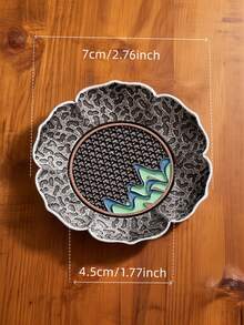 1pc Vintage Silver-Color 7-Inch Lotus Zinc Alloy Coaster, Elegant Heatproof Mat For Tea Room, Home Decor, Office Reception, Sophisticated And Suitable For All Seasons - Multicolor - View 14