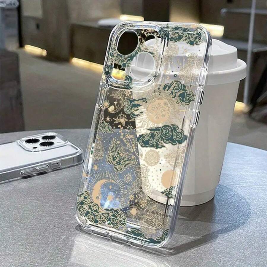 Case Cover Transparent Material TPU Sun And Moon Artistic Patterns I P H ONE XR 11 12 13 14 15 16 PRO MAX 7 14 15 16 PLUS REDMI A1 A2 A3 A5 9A 10C 12C 11A 13C 14C 11 12 LIRE NOTE 8 9 10 11 12 13 14 PRO POCO C55 C65 X3 S20 FE S21 FE S22 ULTRA S23 FE S23 ULTRA S24 PLUS S24 ULTRA S25 ULTRA MOTO G04 G7 G9 PLAY G10 G13 G23 G14 G15 G20 G22 G24 G30 G32 G34 G35 G52 G53 G54 G60 G84 E7 E13 E20 E22 EDGE 30 40 CASE - 透明1 - 查看 1