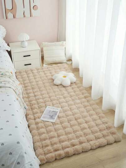 1 pieza Alfombra suave y esponjosa de color camello, adecuada para dormitorio, sala de estar, estudio, oficina, entrada como cómoda alfombra de piso, lavable y antideslizante, decoración del hogar encantadora, adecuada para uso en interiores durante todo el año, alfombra minimalista de alta gama para sala de estar, alfombra para dormitorio, alfombra para mesita de noche, alfombra de piel sintética, alfombra de baño, alfombra decorativa, alfombra de piel sintética de camello, felpudo, decoración de dormitorio, decoración del hogar, decoración de invierno, decoraciones para el hogar, decoración de habitación