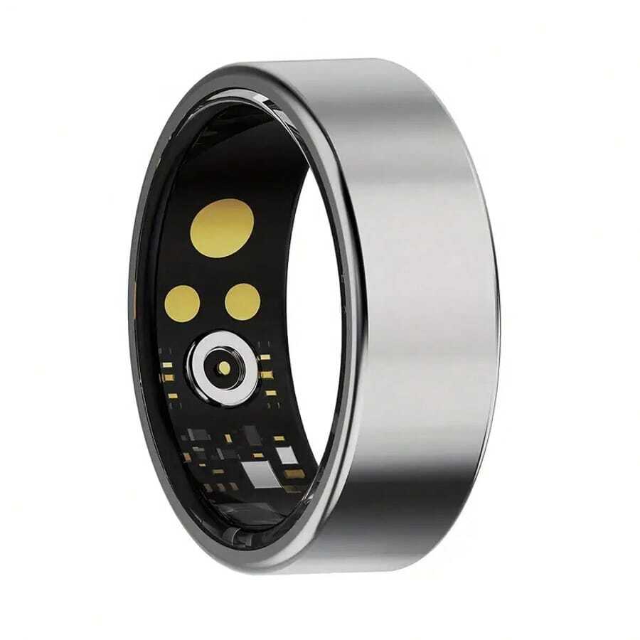 Smart Ring Fitness Tracker Workout Smart Ring, Steps, Distance, Sleep Tracking, Sports Tracking Device, Suitable For Men And Women - Silver - View 1