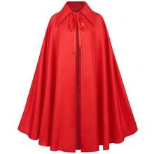 Cosplay Clothing - Black Short Cape With Lapel (in Stock) - View 6