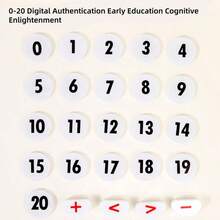 儿童十格阵列教学辅助工具，数学启蒙加减法算术十位数计数拼图玩具，数学科学教育教学辅助工具，神奇教具，学生启蒙算术儿童益智早教玩具，分解算术计数器拼图玩具，木制数字认知板，儿童基础数学早教数感培养 - 彩色 - 查看 6